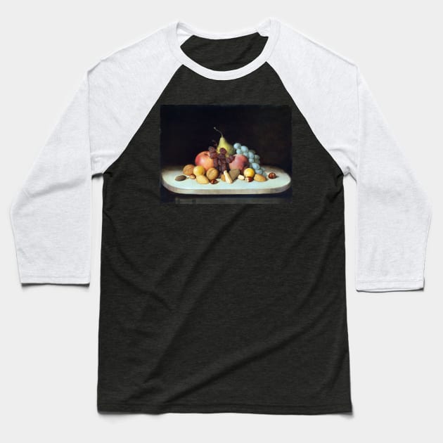 Robert Seldon Duncanson Still Life with Fruit and Nuts Baseball T-Shirt by pdpress